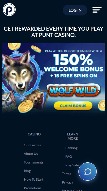 Promotions mobiles de Punt Casino