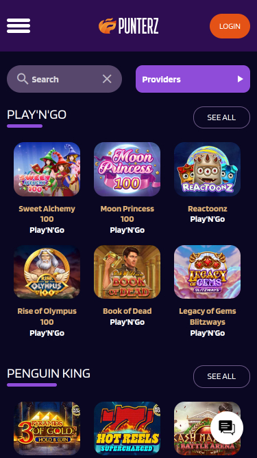 Développeurs de jeux mobiles de casino Punterz