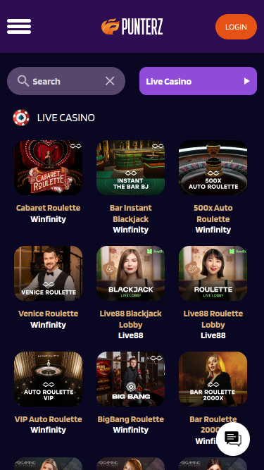Punterz Casino Mobile Croupier en direct