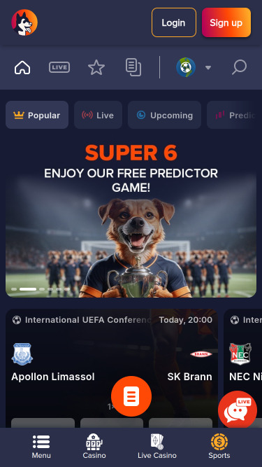 PuppyBet Casino, paris sportifs mobiles