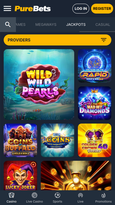 PureBets Casino Mobile Jackpot