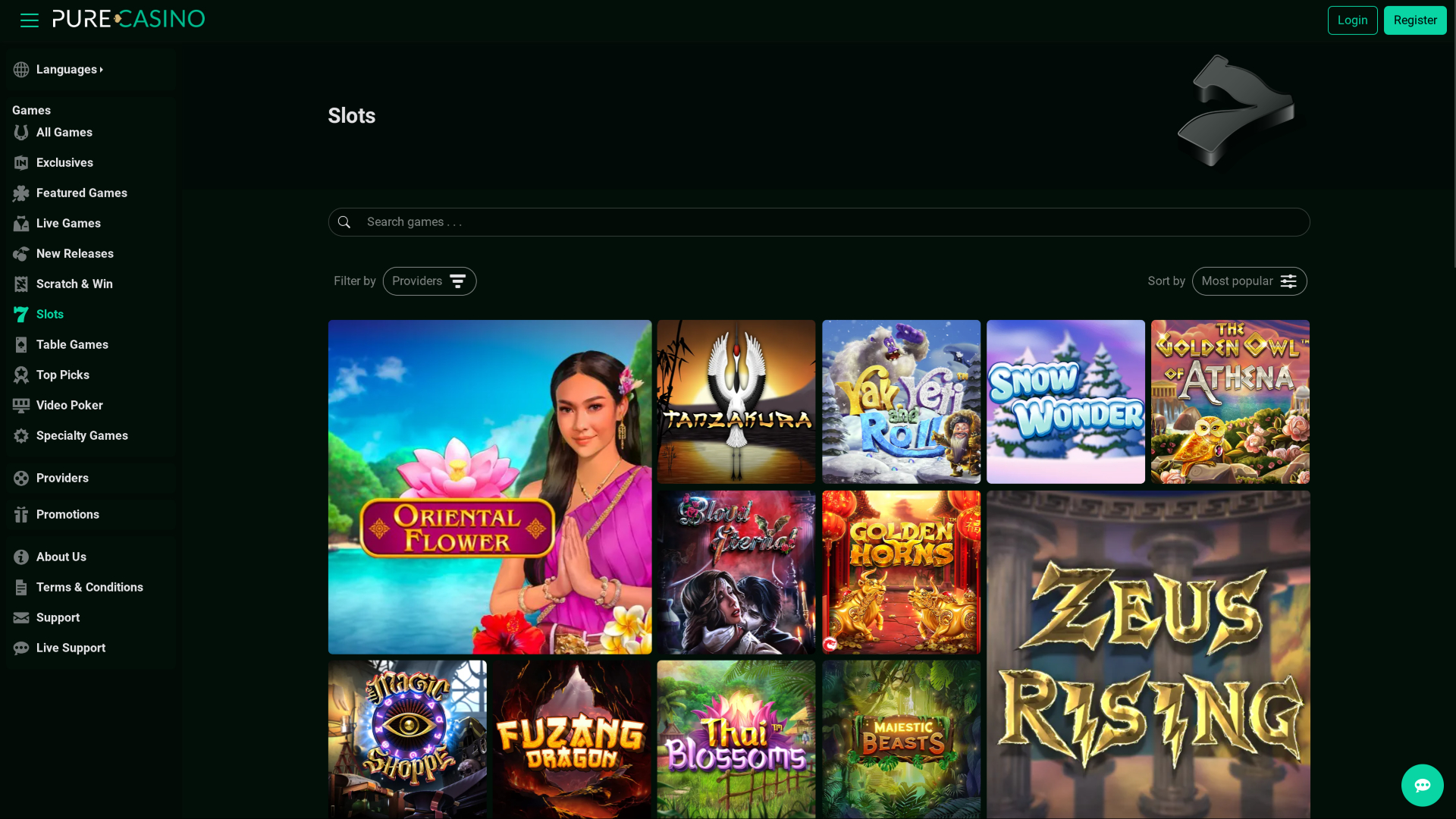 Jeux de bureau PureCasino