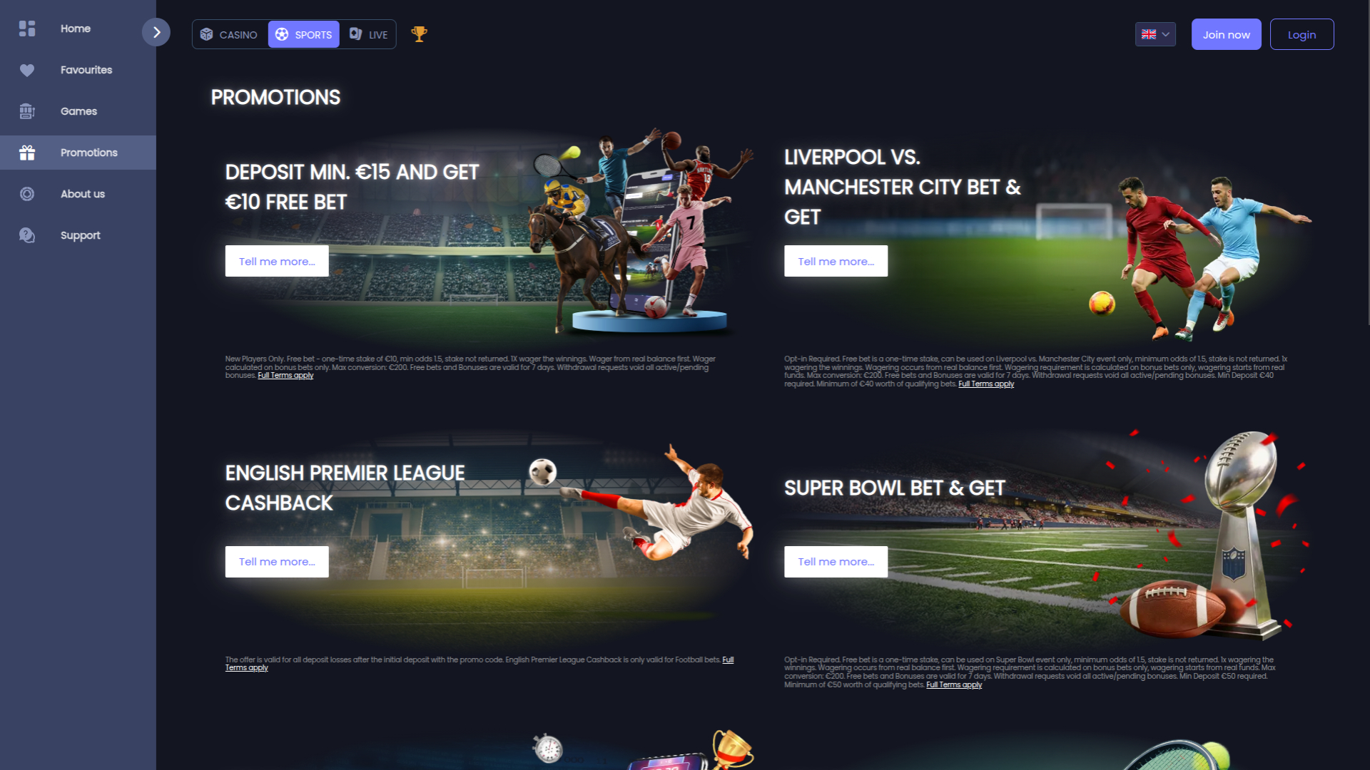 Promozioni desktop Q88bets