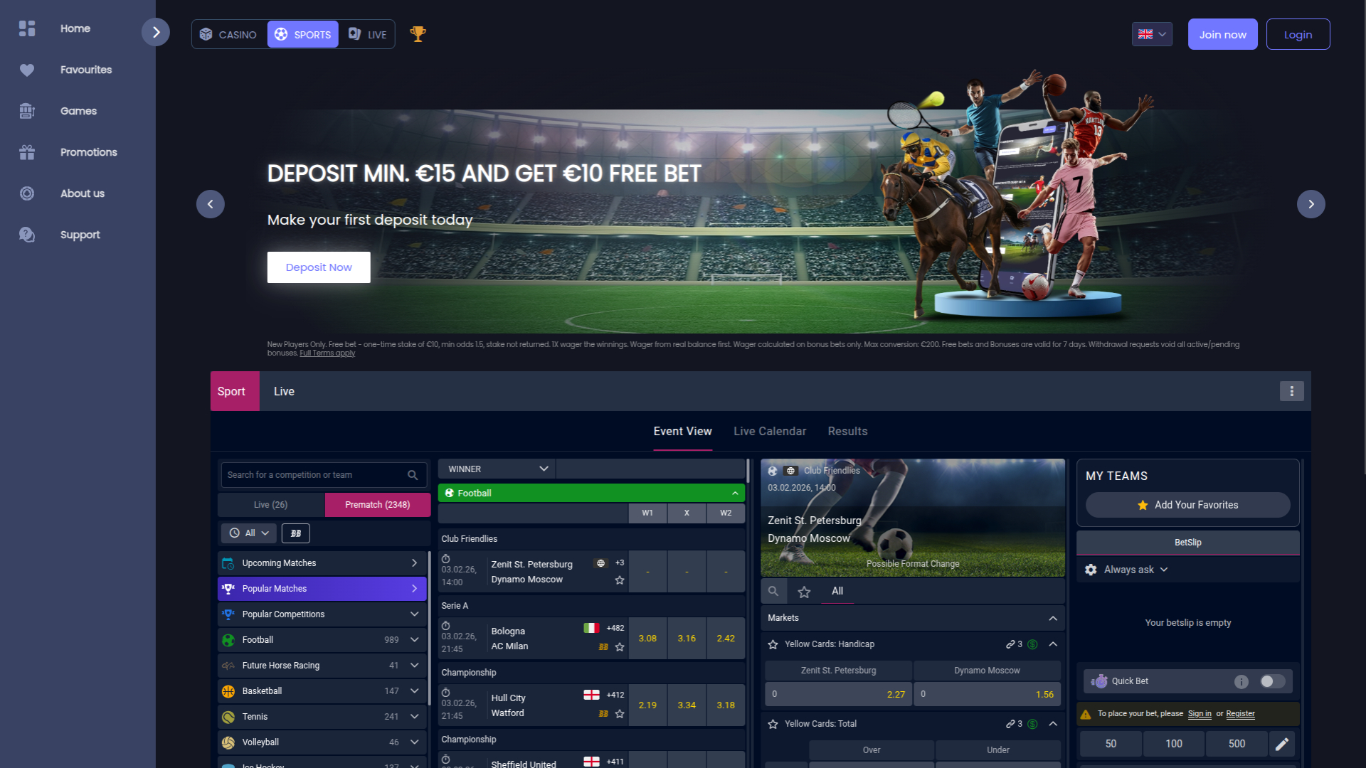 Q88bets Desktop Sports