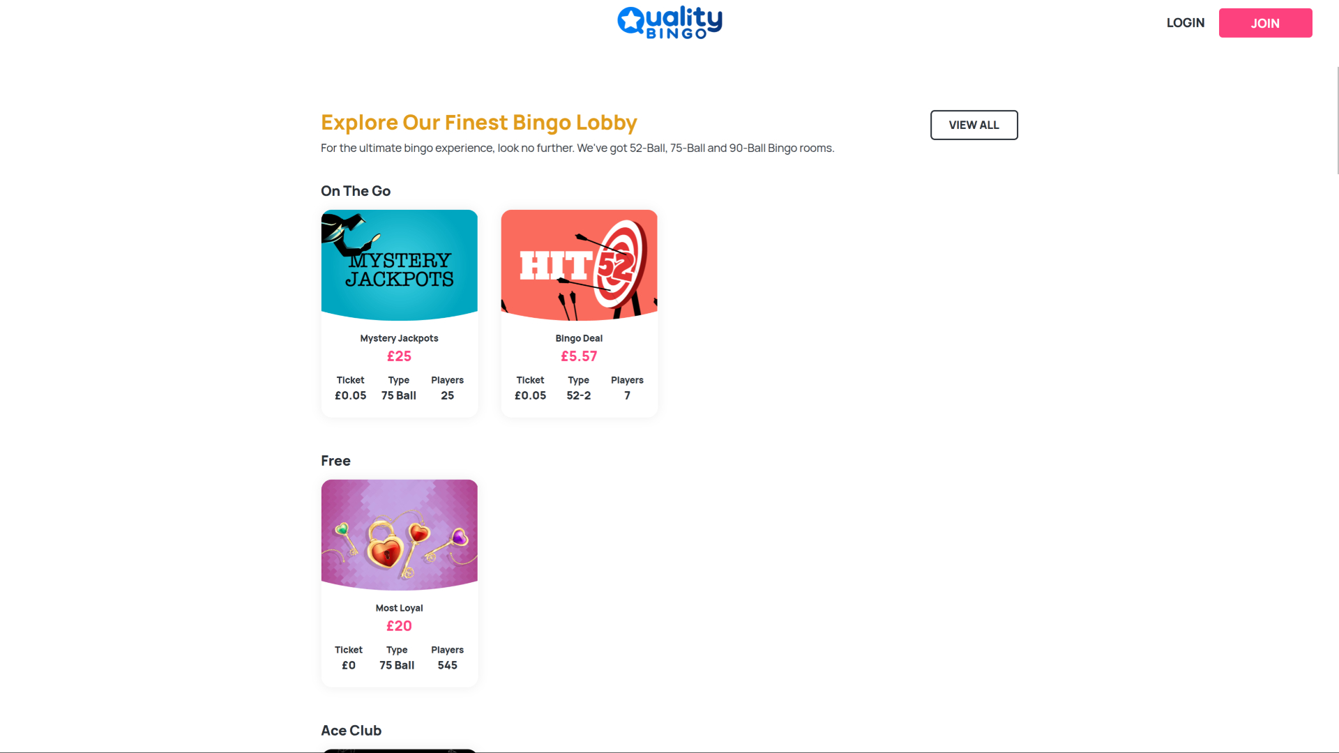 Quality Bingo Desktop-Bingo