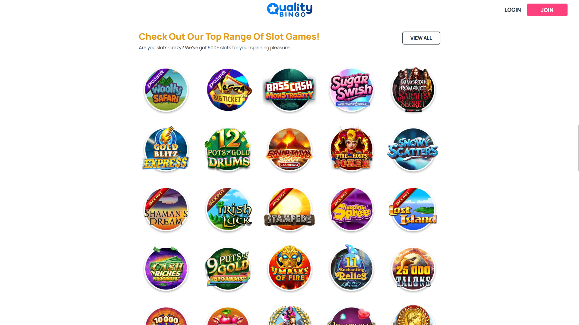 Quality Bingo-Desktop-Spiele