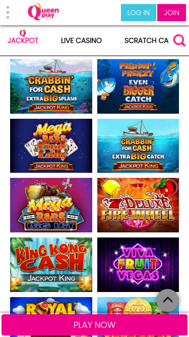 Jackpot mobile du casino Queen Play