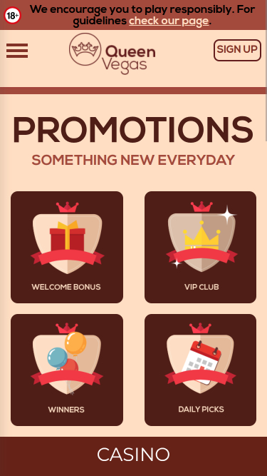 Queen Vegas Casino Mobile-Aktionen