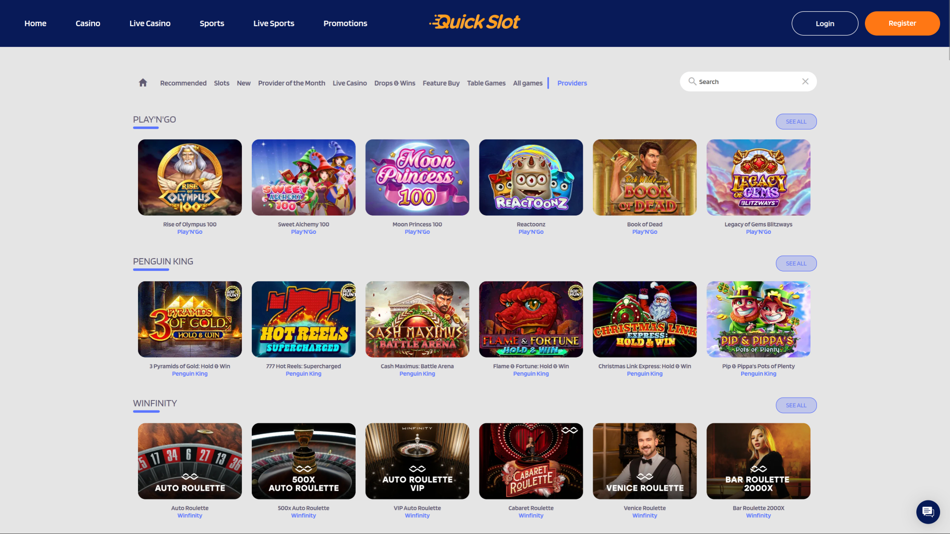 Разработчики настольных игр для казино QuickSlot