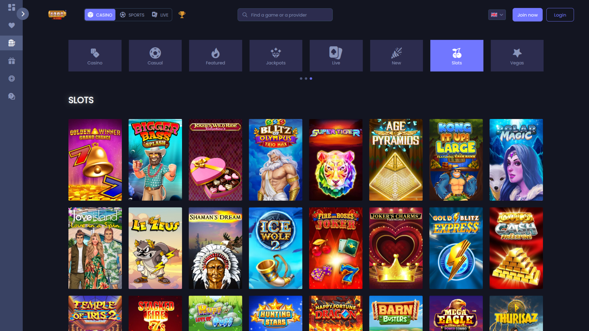 Quid Slots Casino Desktop-Spiele