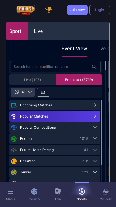 Quid Slots Casino Mobile Sports