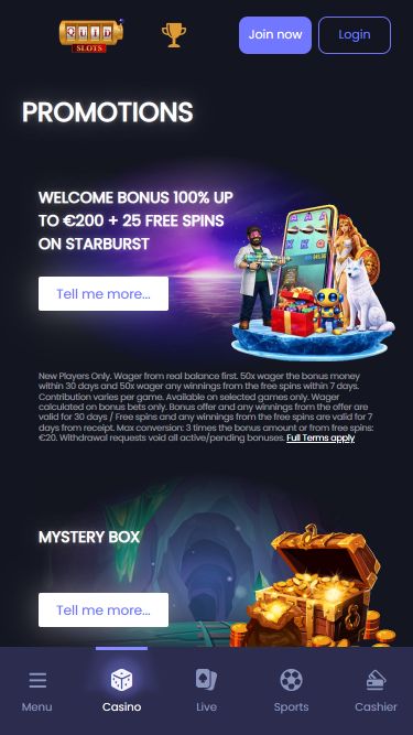 Promozioni per dispositivi mobili di Quid Slots Casino