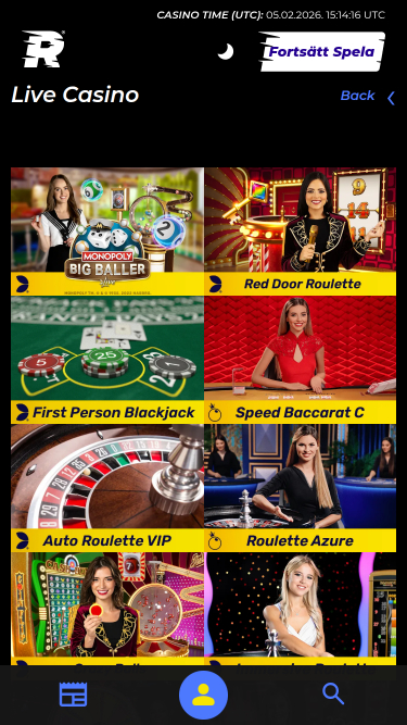 Casino mobile Race avec croupier en direct