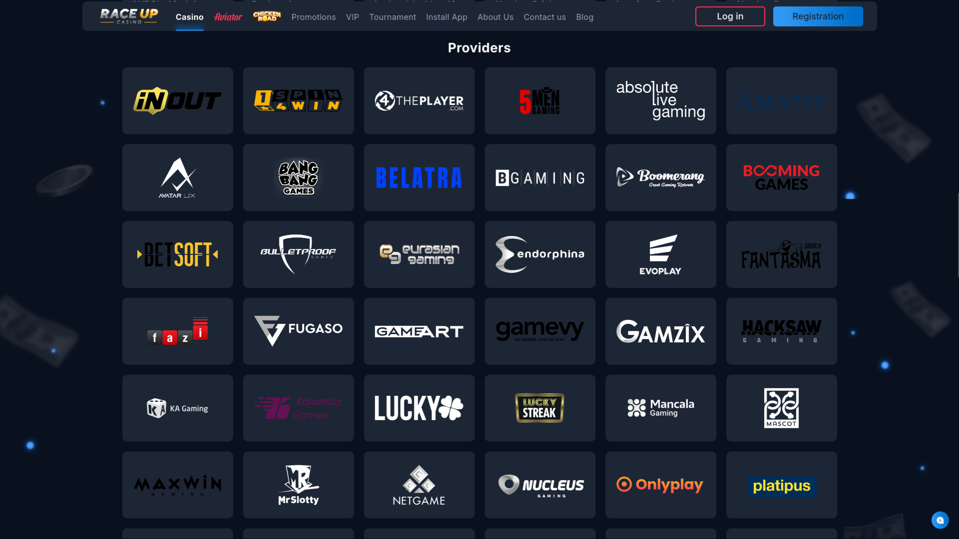 Développeurs du jeu de casino Raceup pour ordinateur