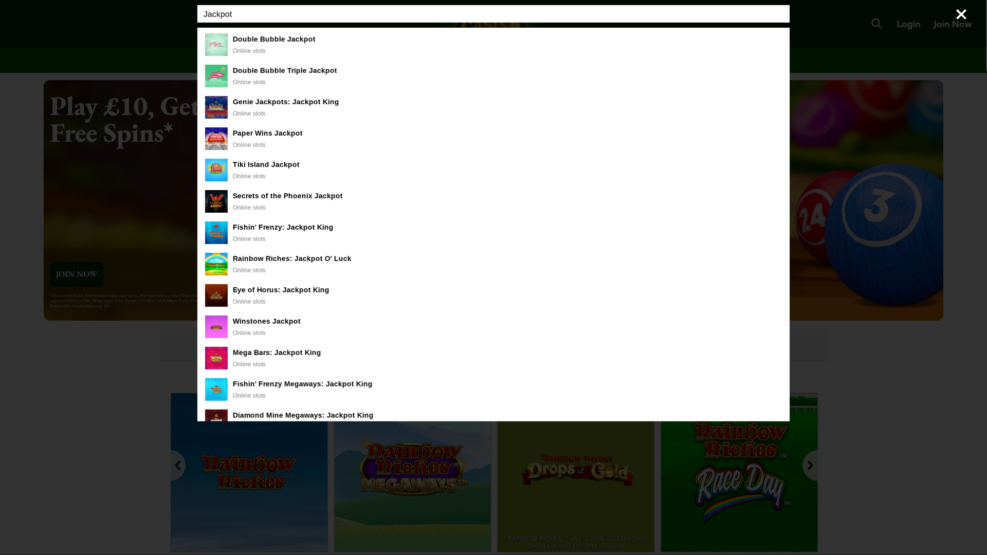 Rainbow Riches Casino Desktop-Jackpot