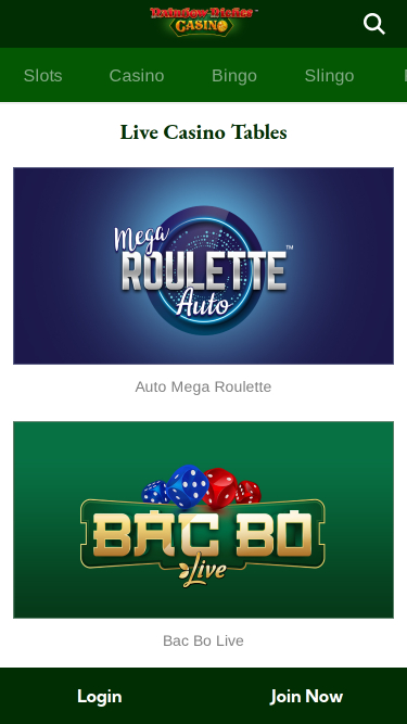 Rainbow Riches Casino Mobile Live Dealer