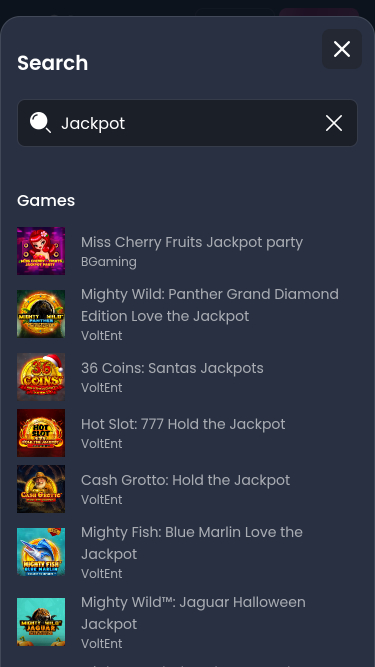 Jackpot mobile du casino RakeBit