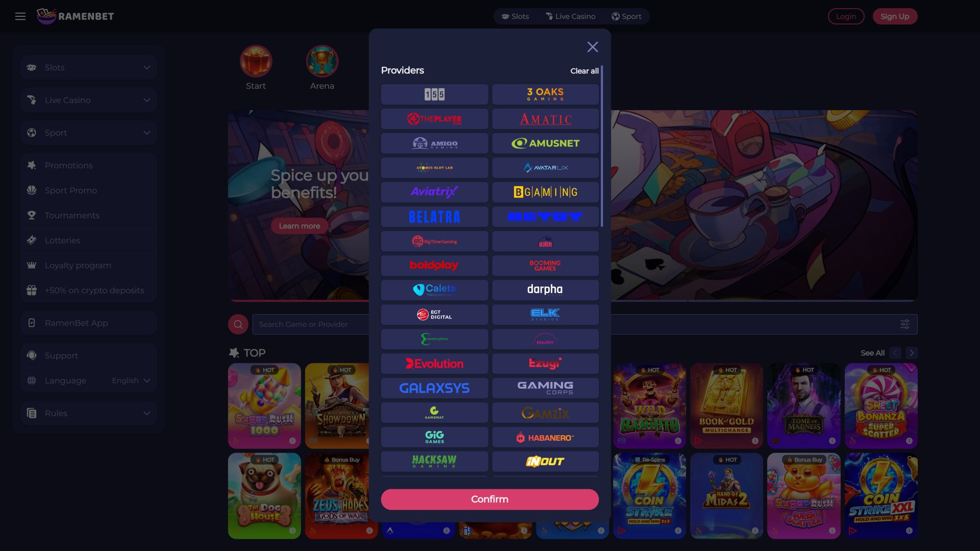 Desarrolladores de juegos de escritorio del casino RamenBet