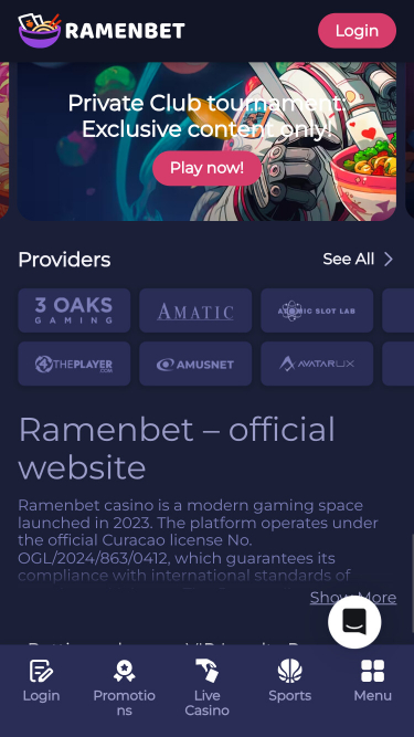 Développeurs de jeux mobiles de casino RamenBet