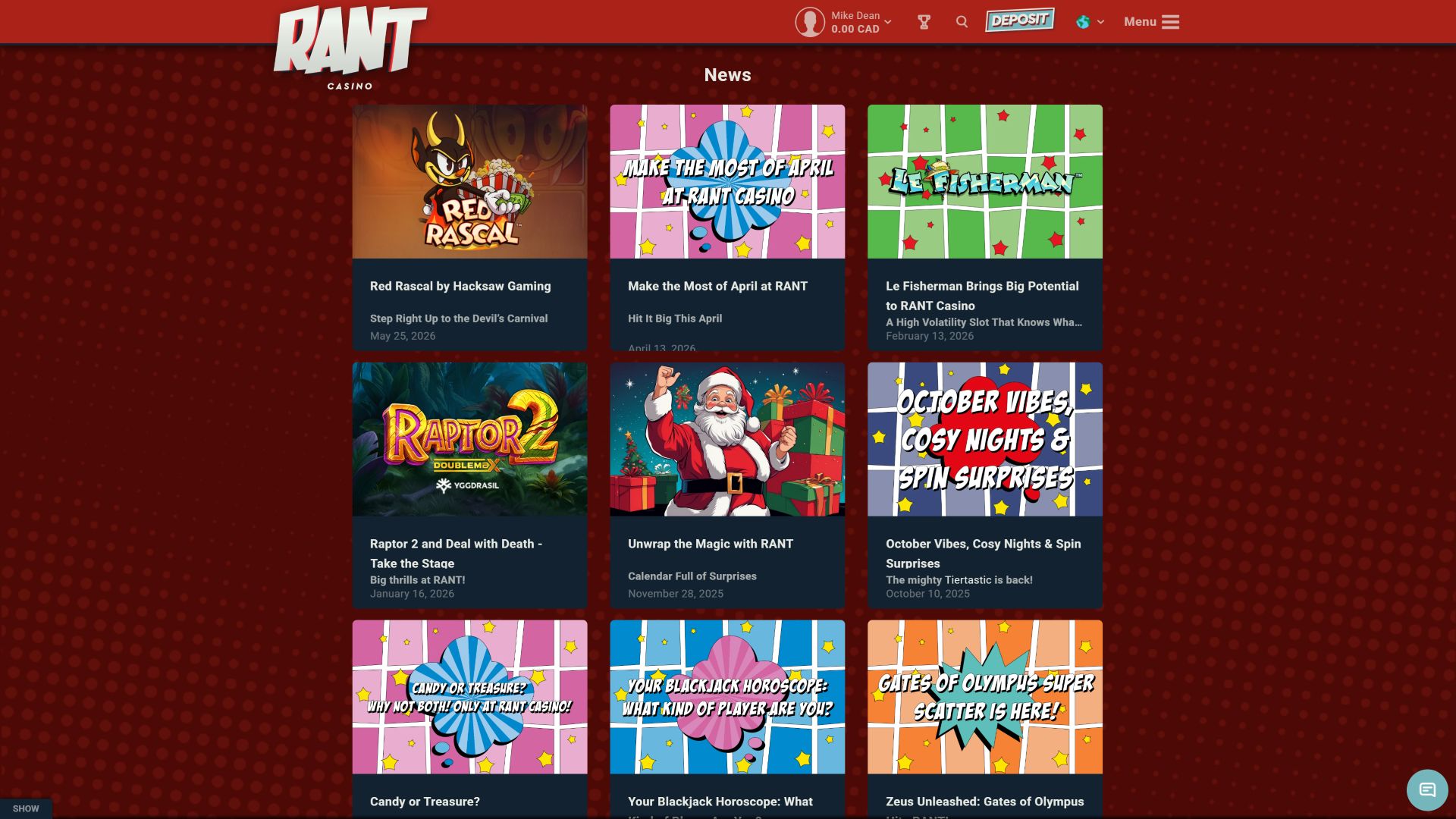Rant Casino Desktop News