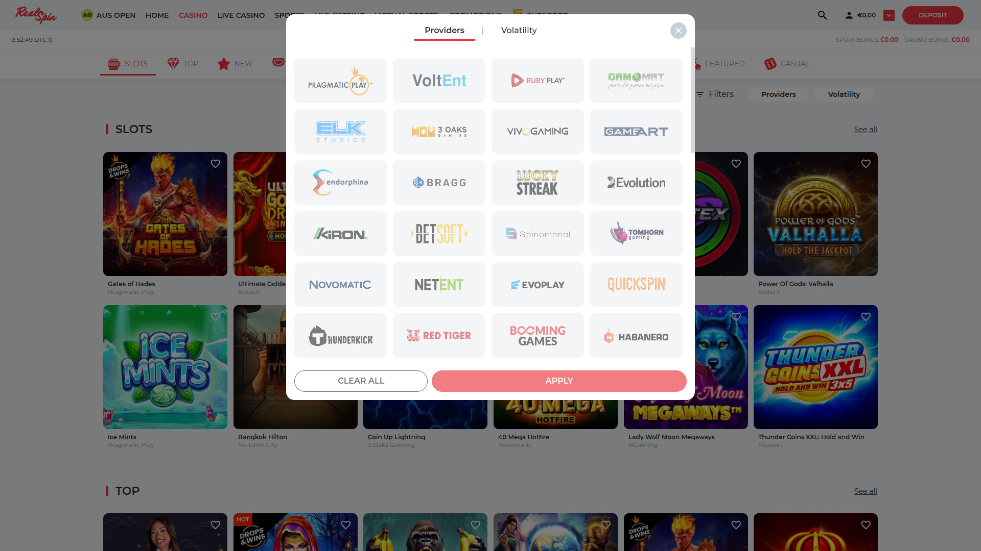 Sviluppatori di giochi desktop RealSpin Casino