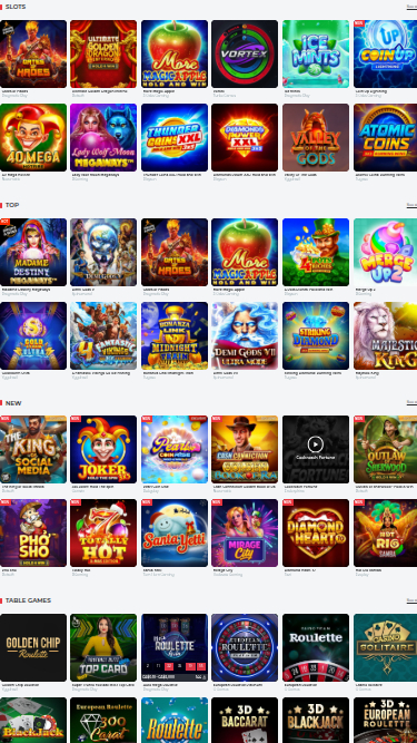 Giochi per dispositivi mobili del casinò RealSpin