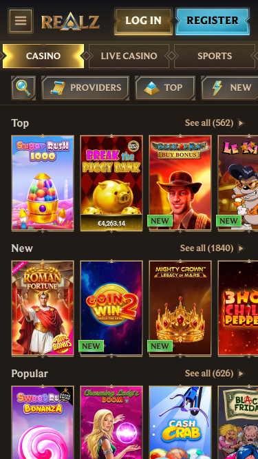 Jeux de casino Realz