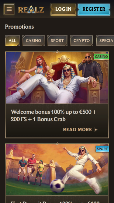 Promotions du casino Realz