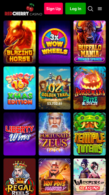 Giochi per cellulari di Red Cherry Casino