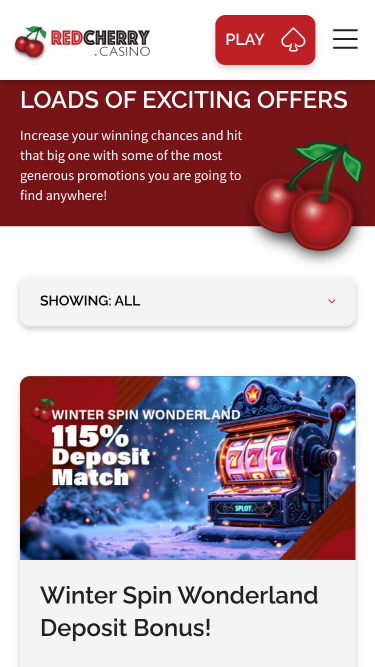 Promozioni per dispositivi mobili di Red Cherry Casino