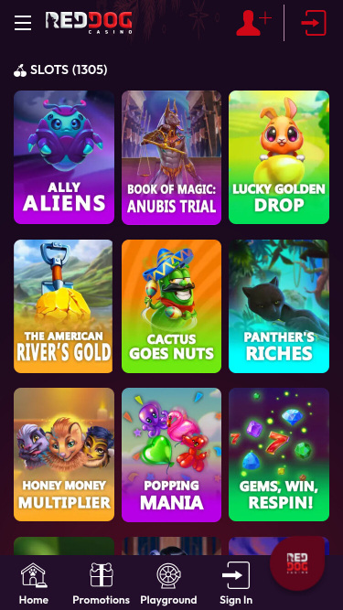 Red Dog Casino Mobile Games