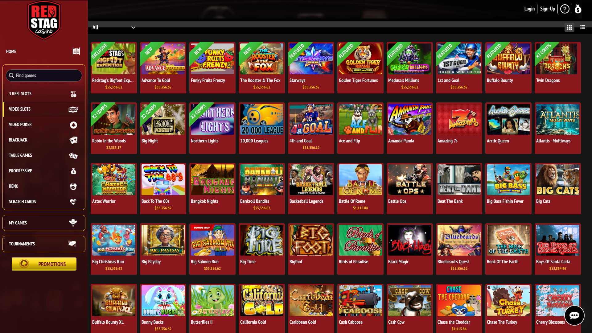 Red Stag Casino Desktop Games