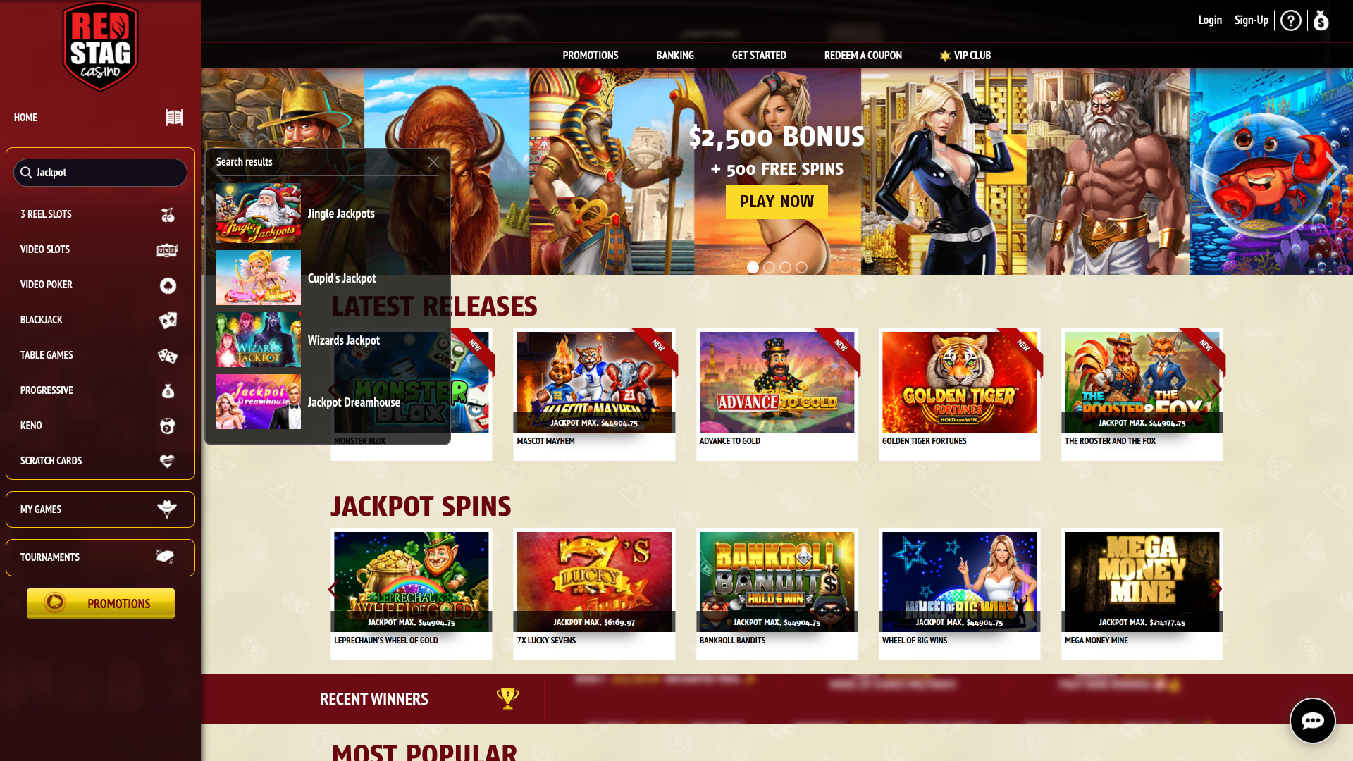 Red Stag Casino Desktop Jackpot