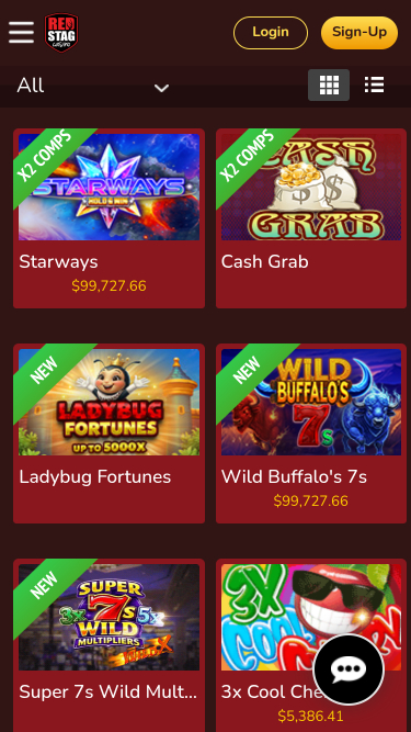 Juegos móviles del casino Red Stag