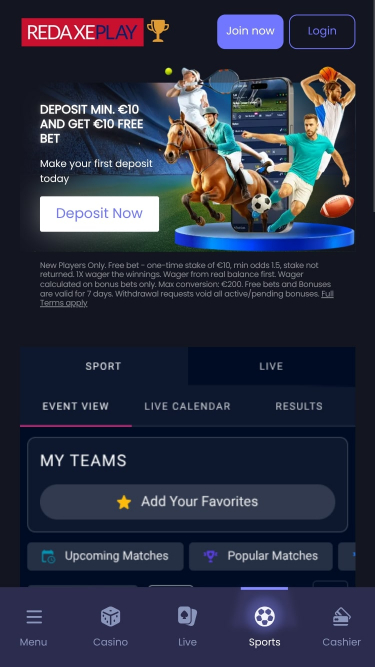 RedAxePlay Casino Mobile Sports