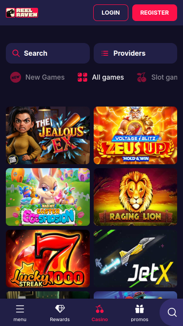 Мобильные игры казино ReelRaven