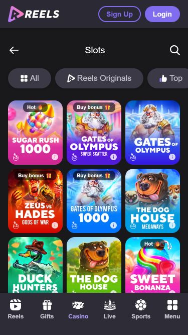 Мобильные игры казино Reels.io