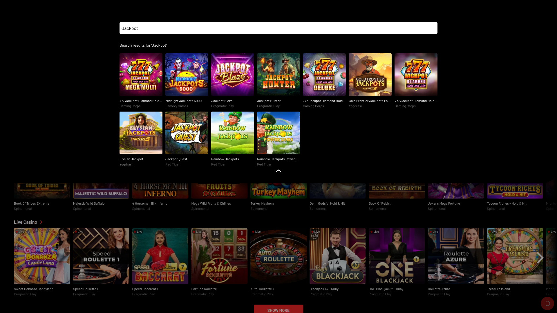 Jackpot de bureau du casino Refuel