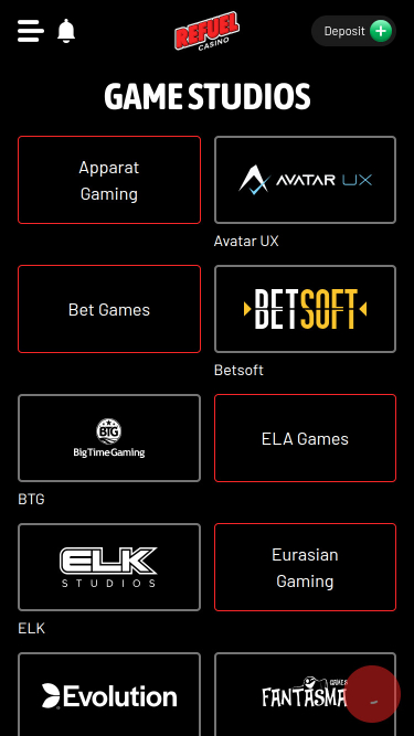 Développeurs du jeu mobile Refuel Casino