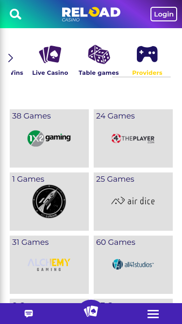 Desenvolvedora de jogos para celular Reload Casino
