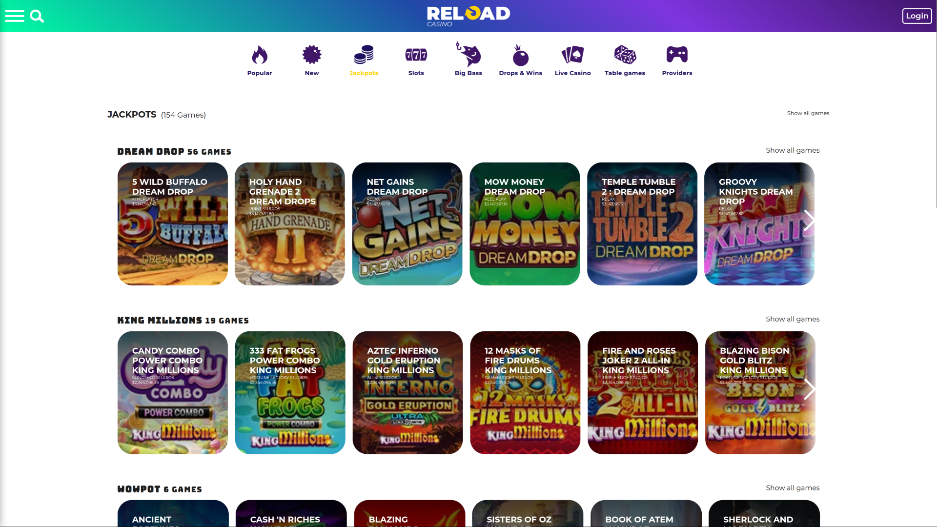 Recarregue o Jackpot do Casino para Desktop