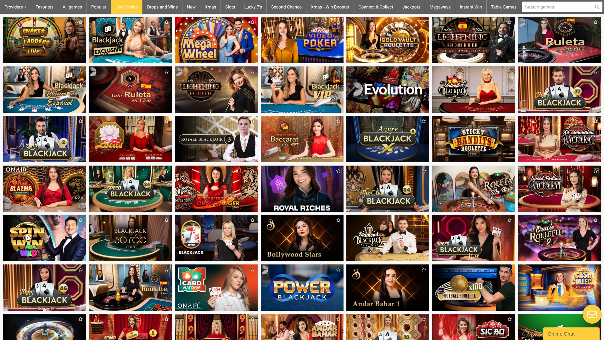 Casino ReloadBet con crupier en vivo de escritorio