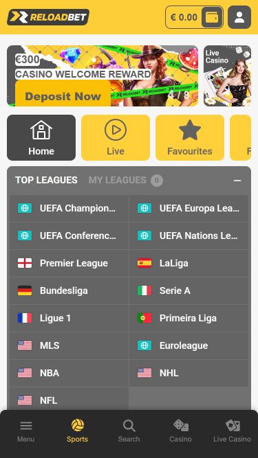 ReloadBet Casino Mobile Sports