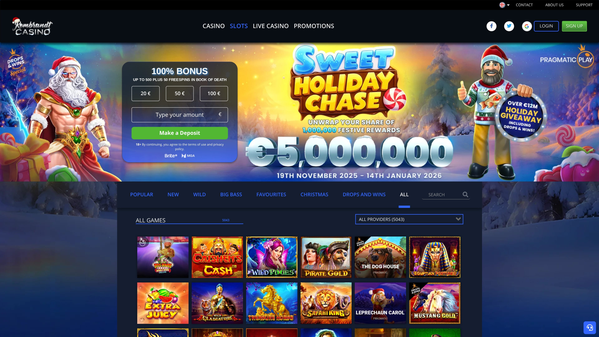 Rembrandt Casino Desktop-Spiele