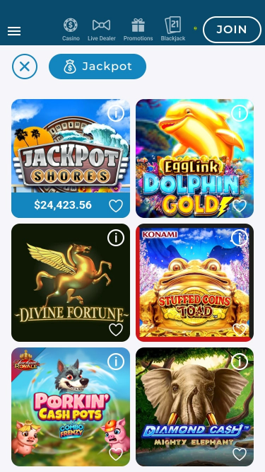 Jackpot mobile des casinos Resorts