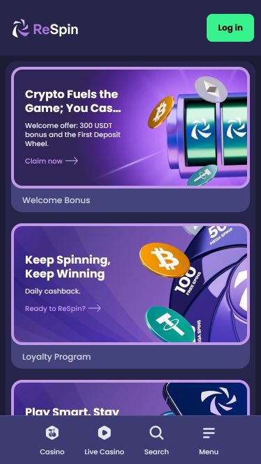 Promotions mobiles du casino ReSpin