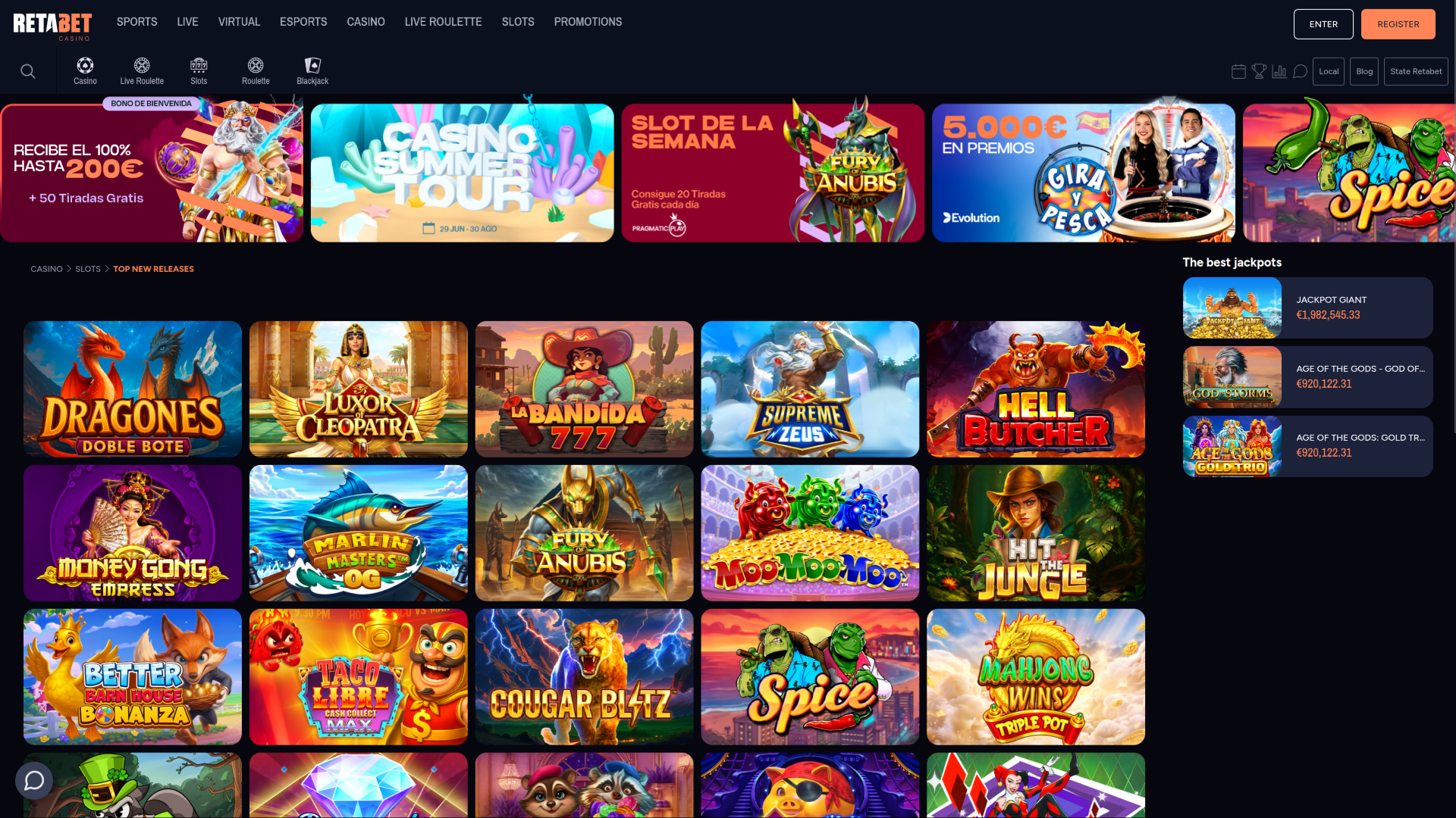 RetaBet Desktop Games