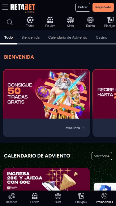 Promozioni mobili RetaBet