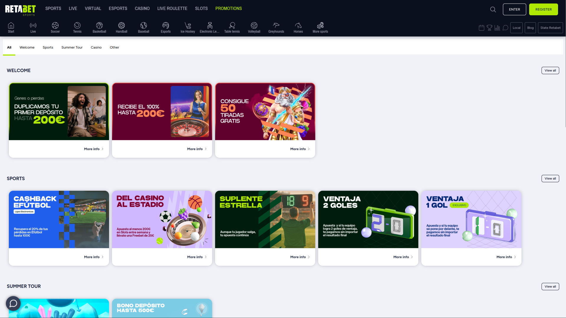 RetaBet Desktop Promotions