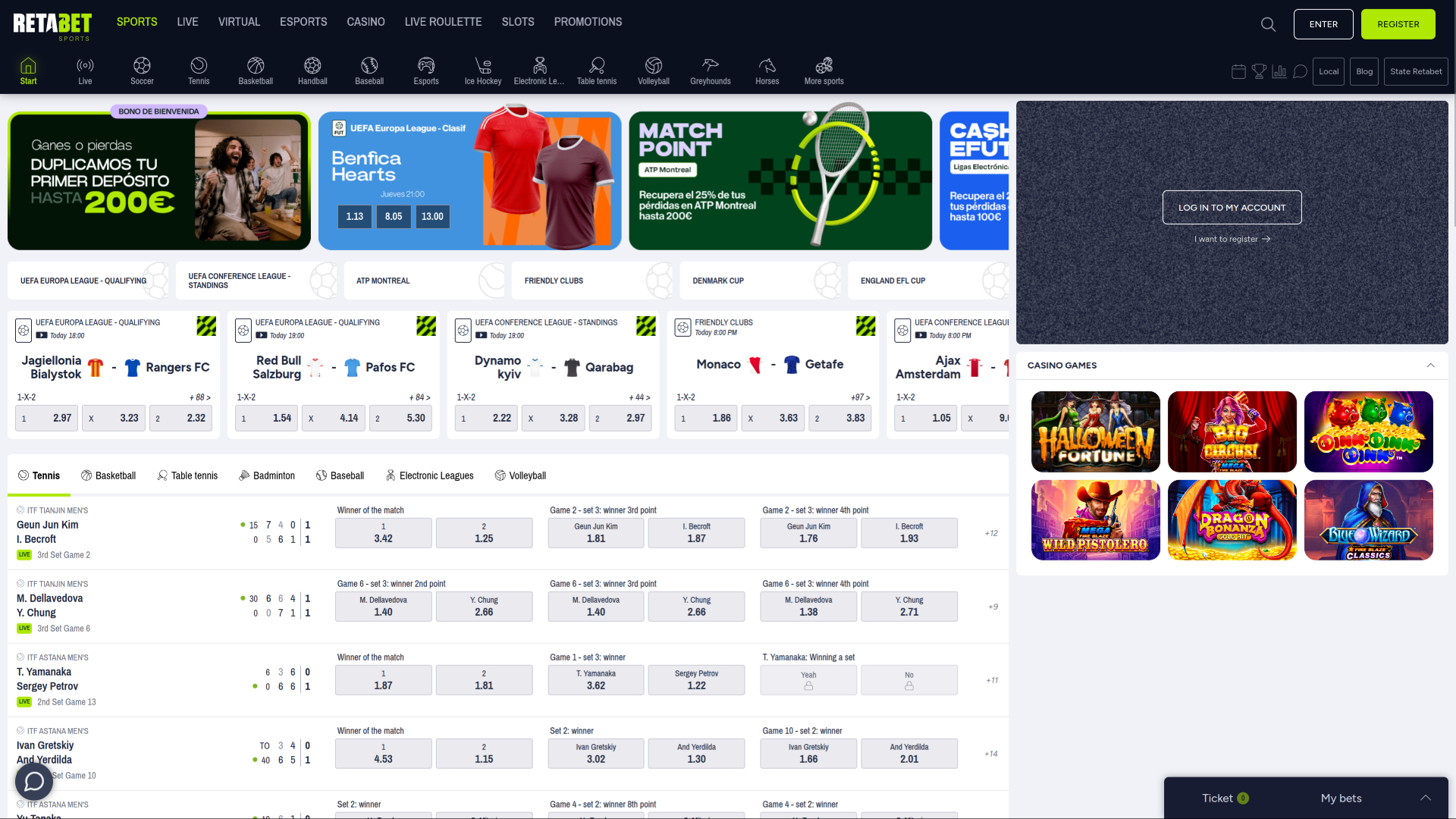 RetaBet Desktop Sports